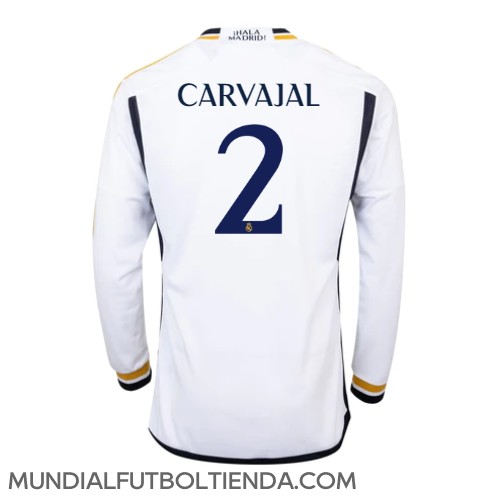 Camiseta Real Madrid Daniel Carvajal #2 Primera Equipación Replica 2023-24 mangas largas